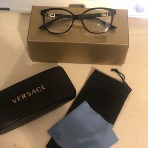 Versace prescription glasses with case, box, pouch